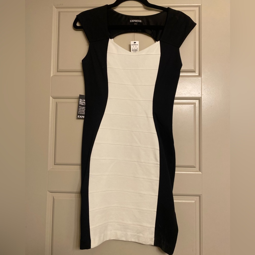 Express Black & White Dress